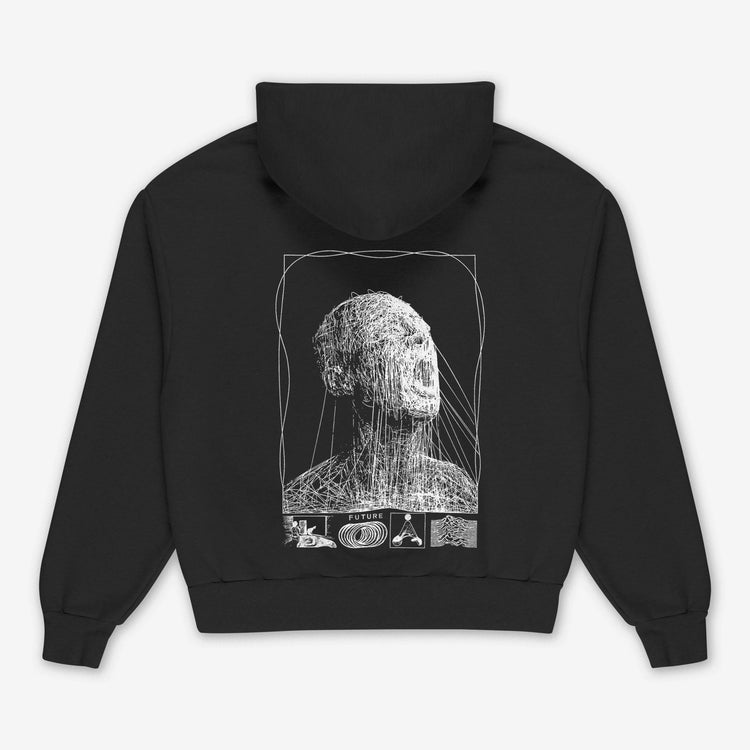 Neural Future Black Printed Hoodie