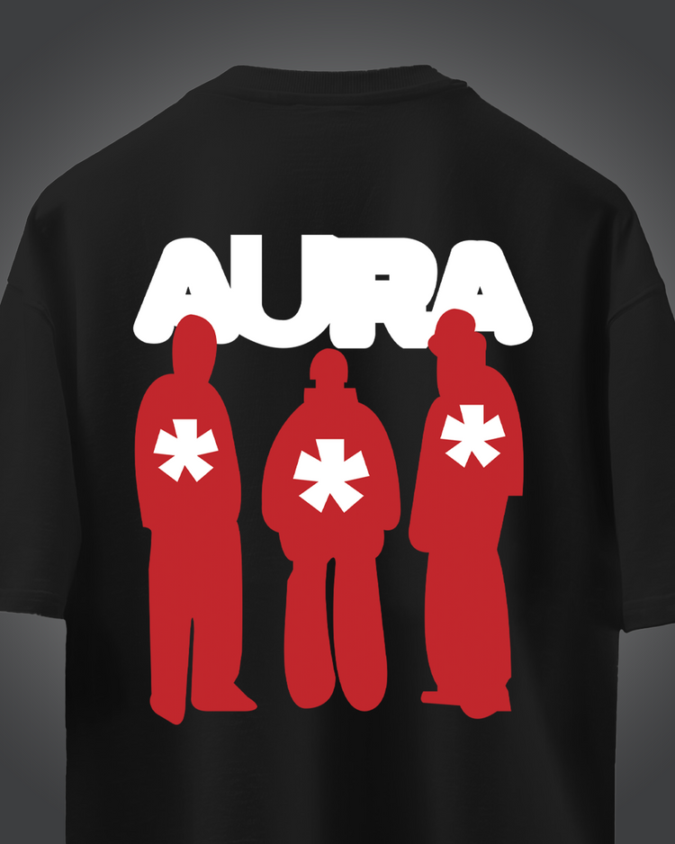 Aura Black Printed T.shirt