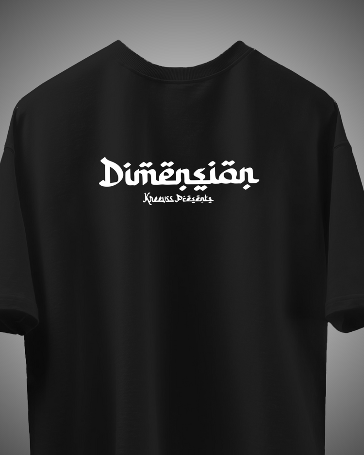 Dimension Black Printed T.shirt