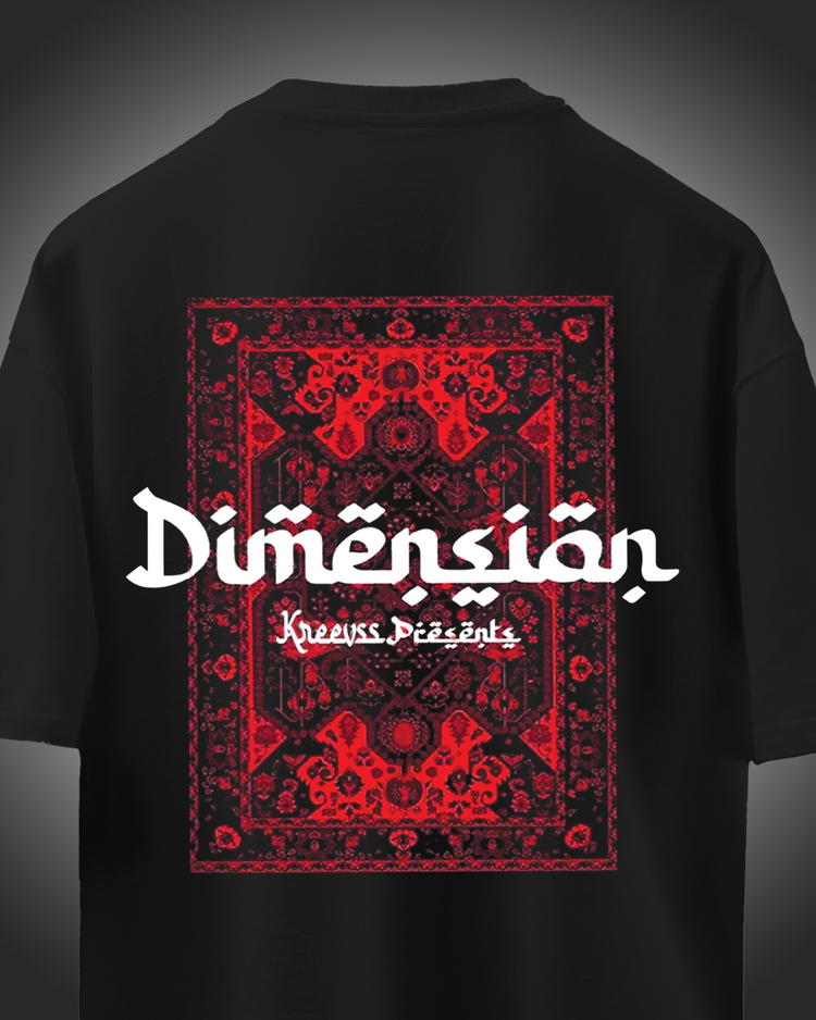Dimension Black Printed T.shirt