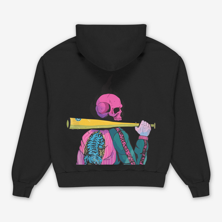 Ghost Rider Black Printed Hoodie