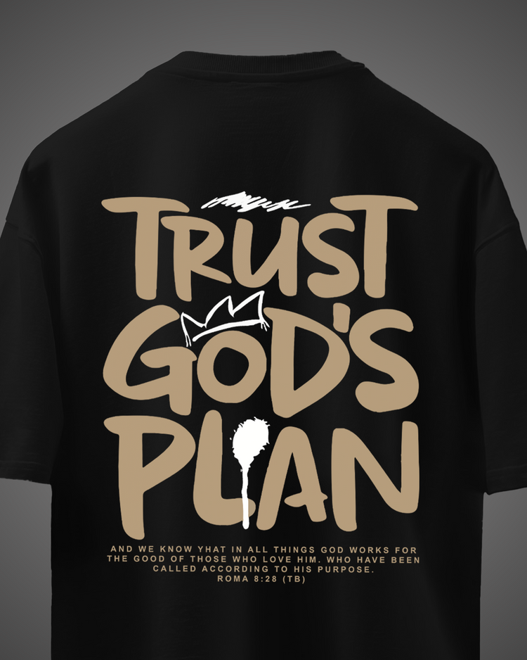 God Plan Black Printed T.shirt