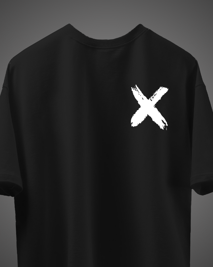 Keep Happy Black Printed T.shirt