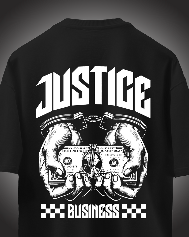 Justice Black Printed T.shirt