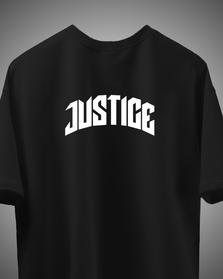 Justice Black Printed T.shirt