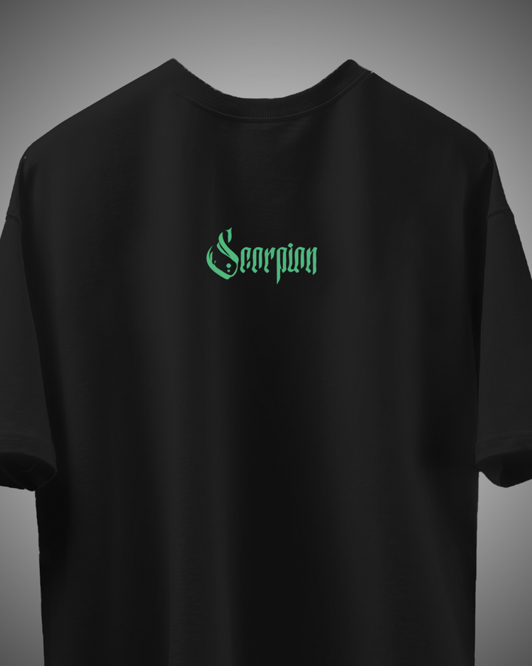 Scorpio Black Printed T.shirt