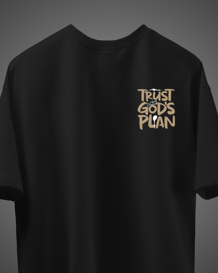 God Plan Black Printed T.shirt