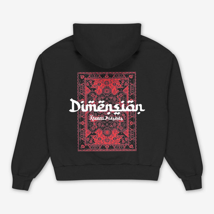 Dimension Black Printed Hoodie