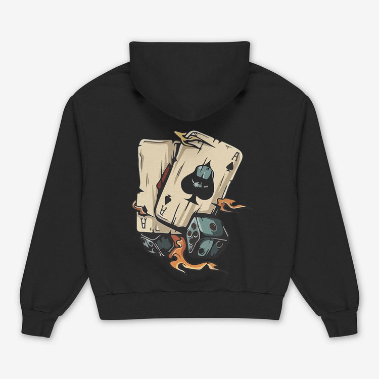 Dicey Black Printed Hoodie